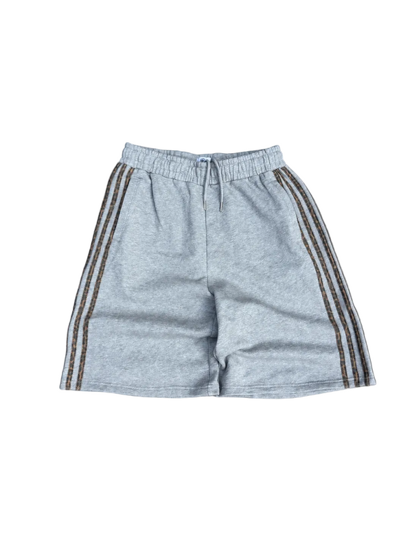 grey leopard   sweatshorts