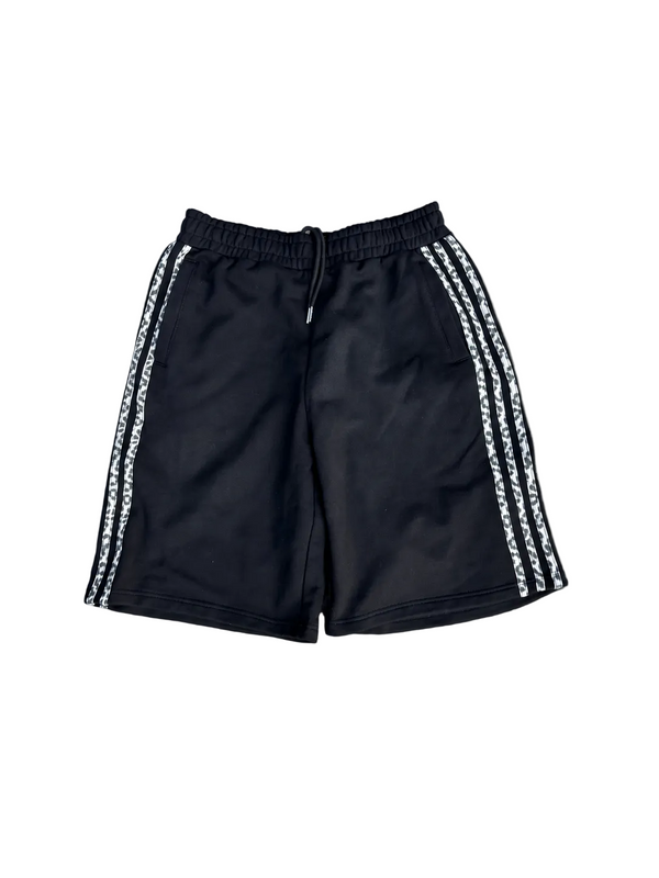 black leopard sweatshorts