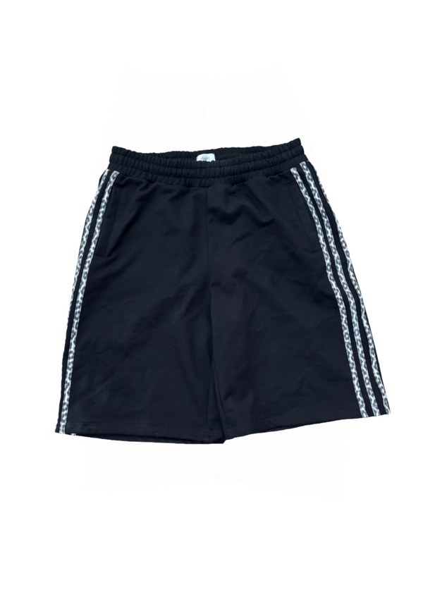 black leopard sweatshorts