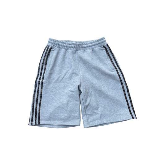 Grey Leopard Sweat Shorts
