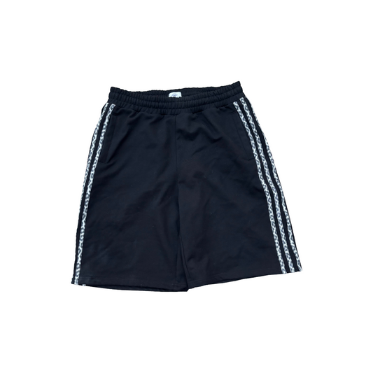 Black Leopard Sweat Shorts